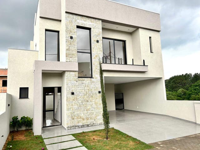 Foto do Casa - Casa com 3 suítes, 175.82 m², a venda em Condominio fechado, próximo ao centro, Jardim Carvalho, Ponta Grossa, PR | Adquira Imóveis