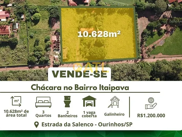 Chácara com 10628m² 3 quartos e 2 banheiros, à venda, no bairro Centro em Ourinhos