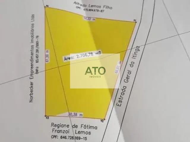 Chácara com 2375m² 2 quartos e 1 banheiro, à venda, no bairro Itinga em Tijucas