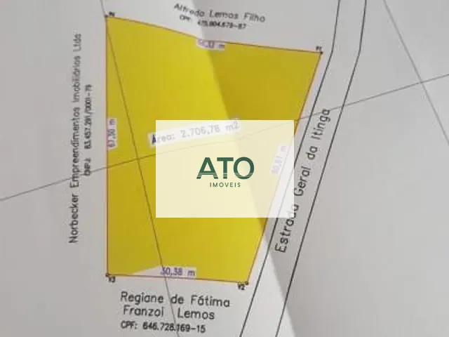 Chácara com 2375m² 2 quartos e 1 banheiro, à venda, no bairro Itinga em Tijucas