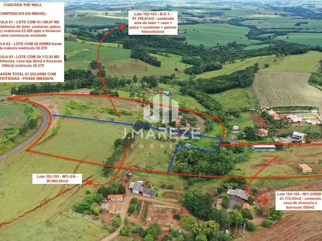 Chácara com 81283m² 3 quartos e 10 banheiros, à venda, no bairro RESIDENCIAL BELA VISTA em Cambira