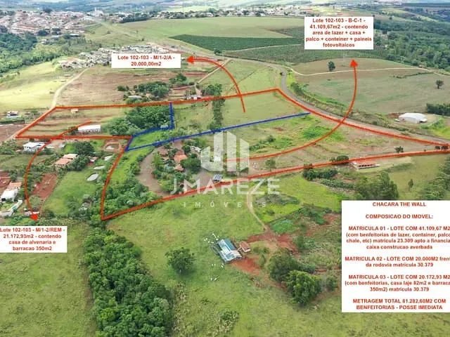 Chácara com 81283m² 3 quartos e 10 banheiros, à venda, no bairro RESIDENCIAL BELA VISTA em Cambira