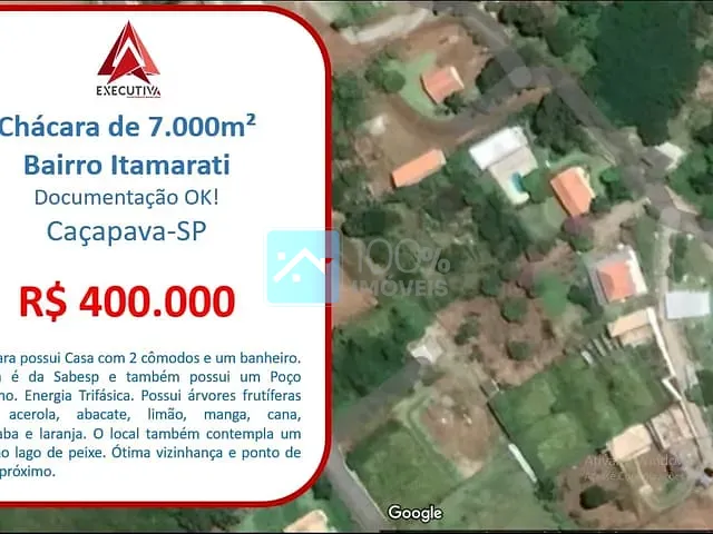 Chácara com 7000m² 1 quarto e 1 banheiro, à venda, no bairro Chácara Itamarati em Não informado