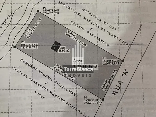 Chácara com 3720m² 1 quarto e 1 banheiro, à venda, no bairro rural em Ipiranga