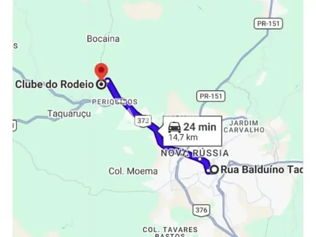 Chácara à venda, no bairro Bocaina em Ponta Grossa