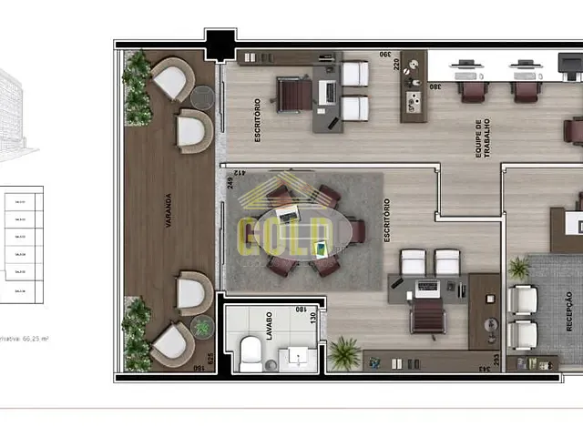 Conjunto comercial com 106m², à venda, no bairro Centro em Londrina
