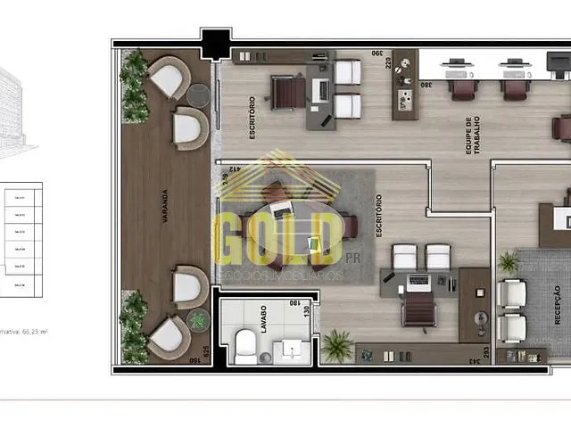 Conjunto comercial com 106m², à venda, no bairro Centro em Londrina