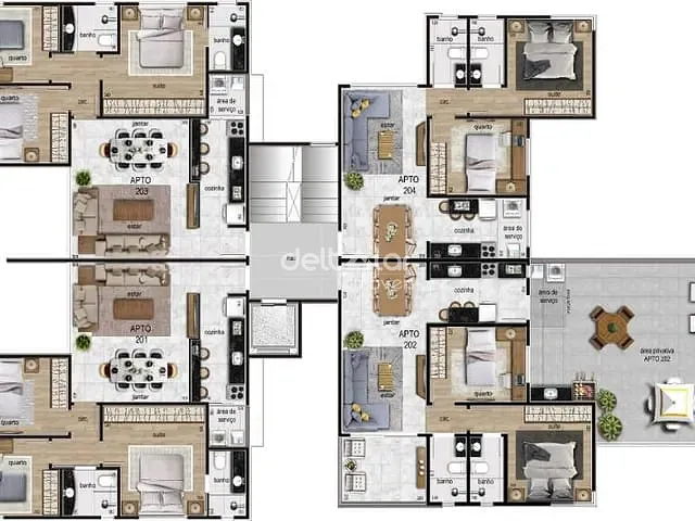 Cobertura / Penthouse com 160m² 3 quartos e 3 banheiros, à venda, no bairro Itapoã em Belo Horizonte