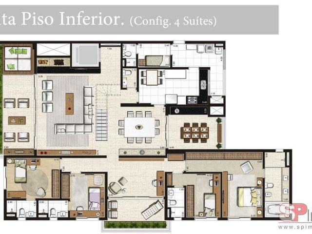 Cobertura / Penthouse 3 quartos e 5 banheiros, à venda, no bairro Campo Belo em São Paulo