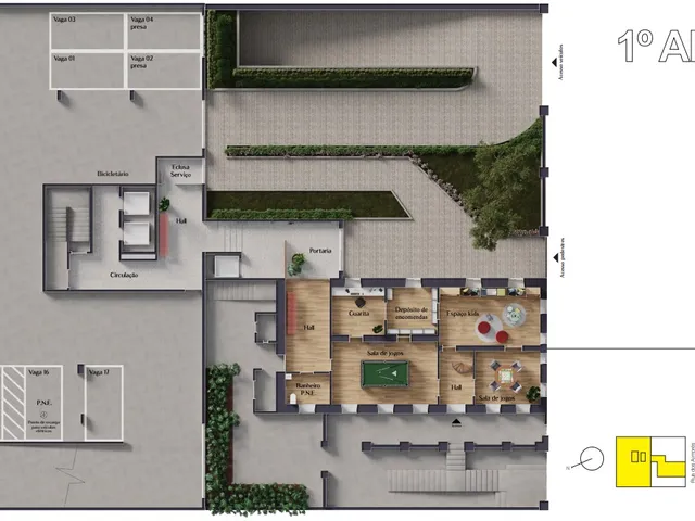 Cobertura / Penthouse com 70m² 2 quartos e 2 banheiros, à venda, no bairro Lourdes em Belo Horizonte