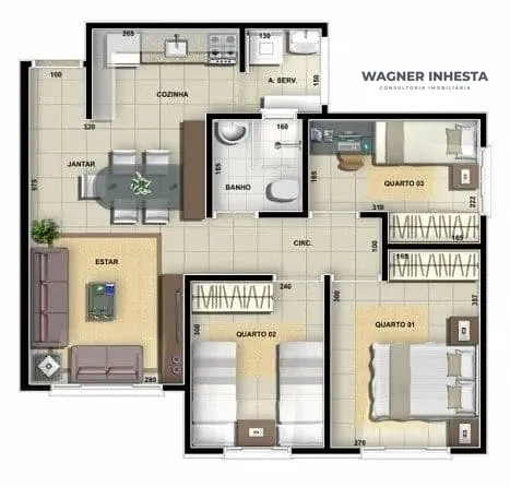 Apartamento, 3 quartos, 58 m² - Foto 24