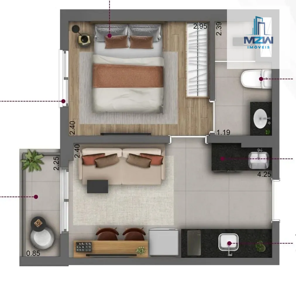 Apartamento, 2 quartos, 33 m² - Foto 21