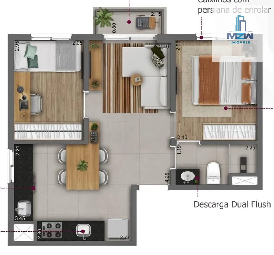 Apartamento, 2 quartos, 33 m² - Foto 22