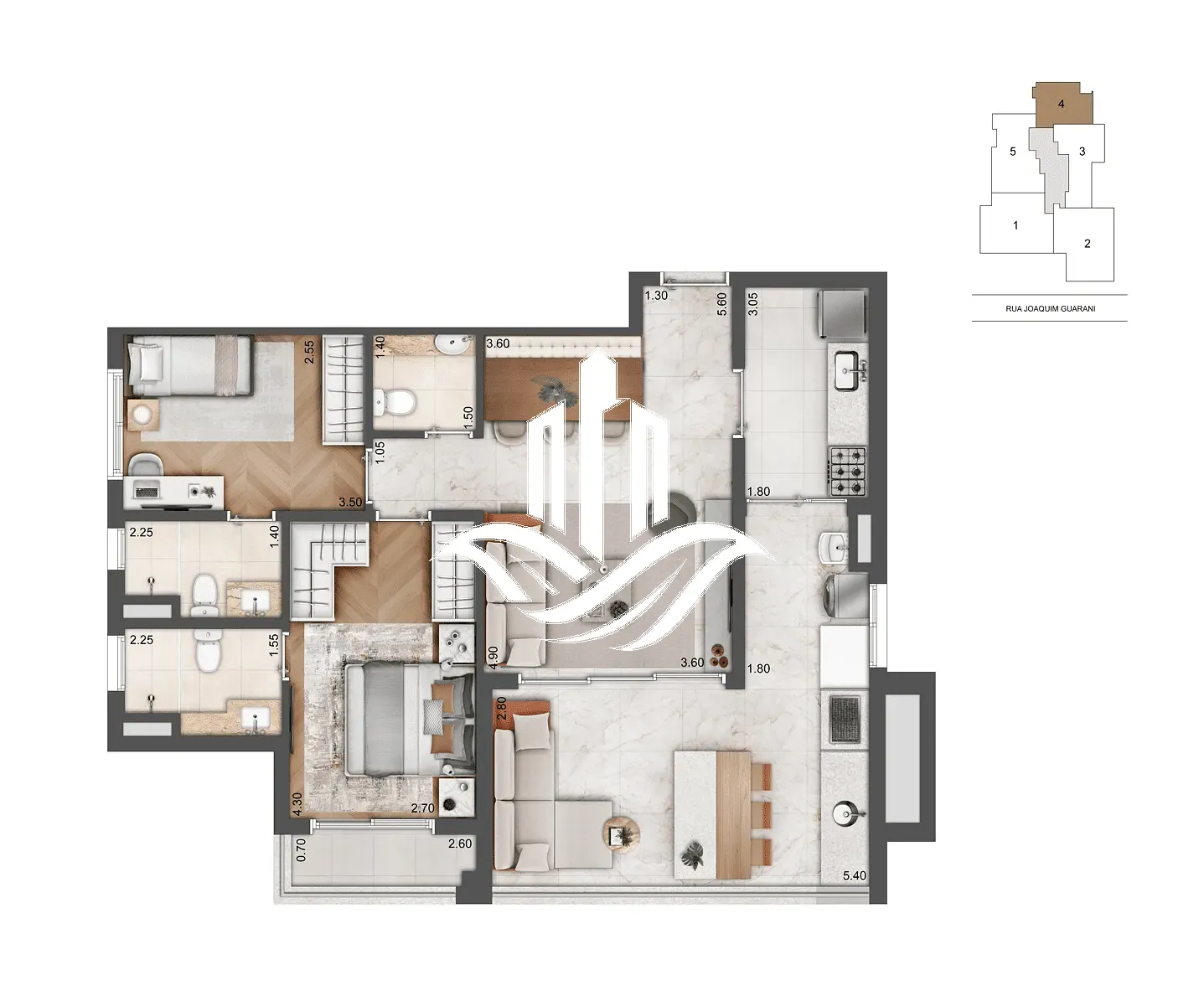 Apartamento, 2 quartos, 136 m² - Foto 73