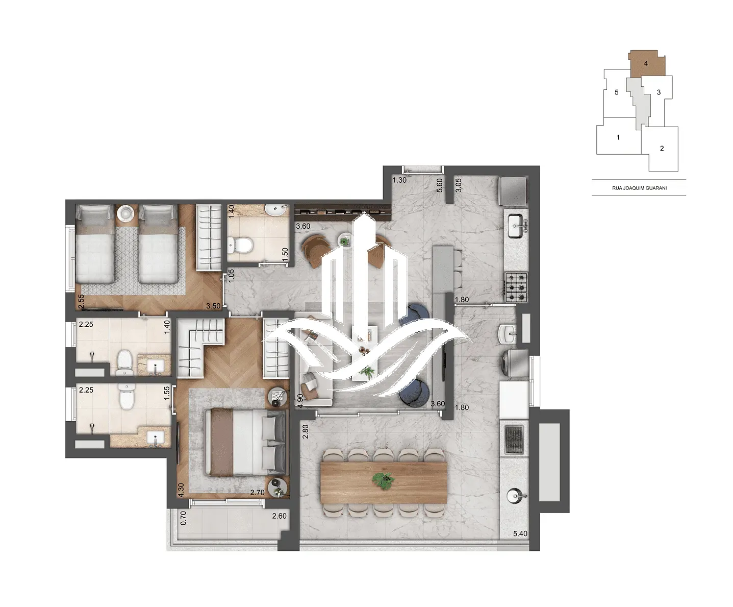 Apartamento, 2 quartos, 136 m² - Foto 72