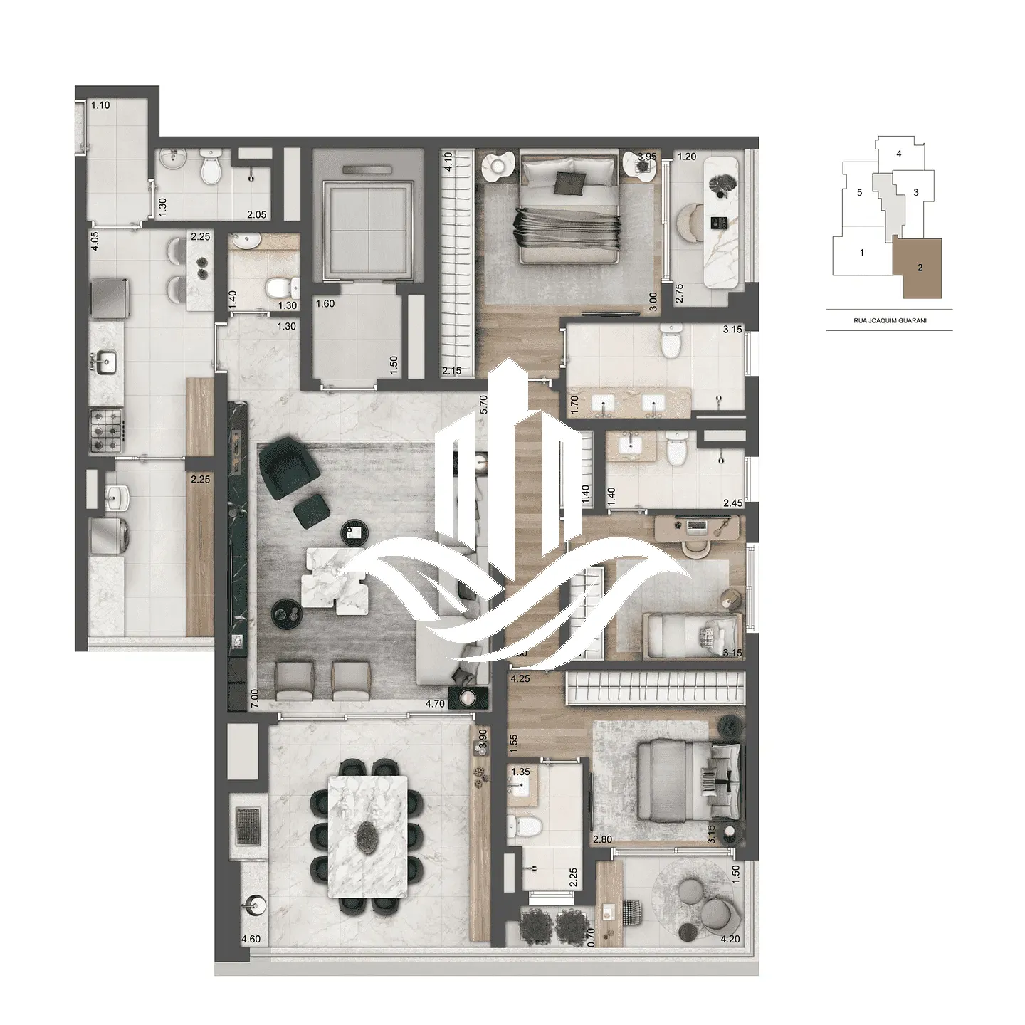 Apartamento, 2 quartos, 136 m² - Foto 66