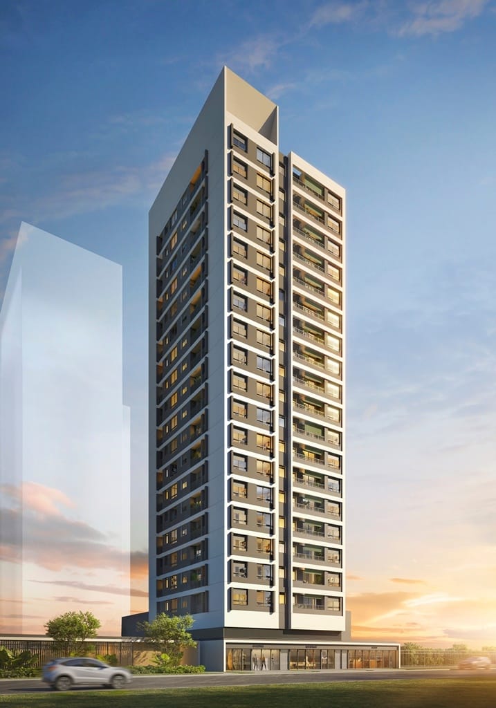 Apartamento no Parque Una, 1 dormitório, andar alto, 41 m², ar-condicionado. Condomínio completo com lazer, segurança e infraestrutura moderna.