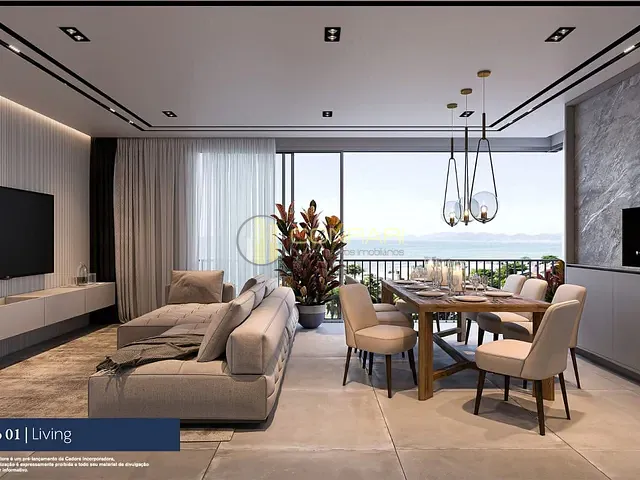 Apartamento com 146m² 3 quartos e 4 banheiros, à venda, no bairro Perequê em Porto Belo
