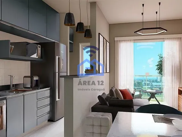 Apartamento com 96m² 2 quartos e 1 banheiro, à venda, no bairro Indaiá em Caraguatatuba