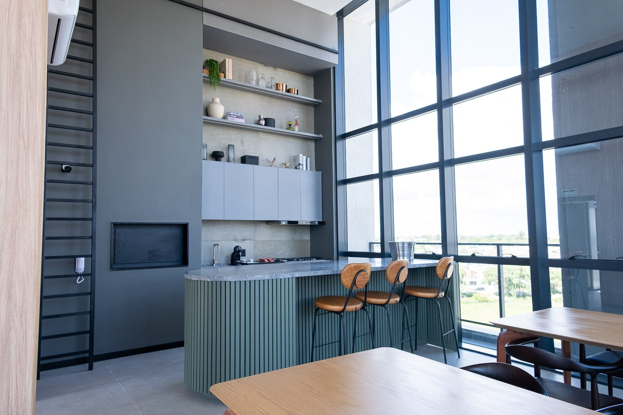 Apartamento mobiliado à venda no Aurora, Parque Una - 40 m², 1 quarto, móveis planejados e churrasqueira. - 9
