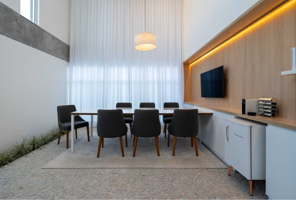 Apartamento mobiliado à venda no Inn, Parque Una - 46 m², 1 quarto, sacada com vista privilegiada para o Parque e vaga coberta. - 24