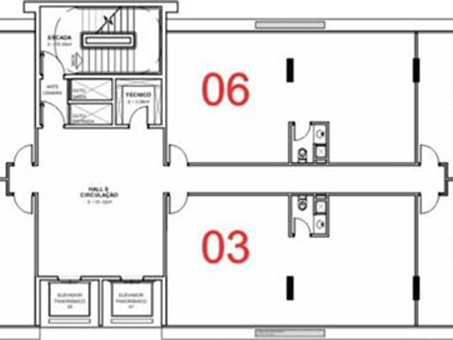 Sala com 132m², à venda, no bairro Centro em Ponta Grossa