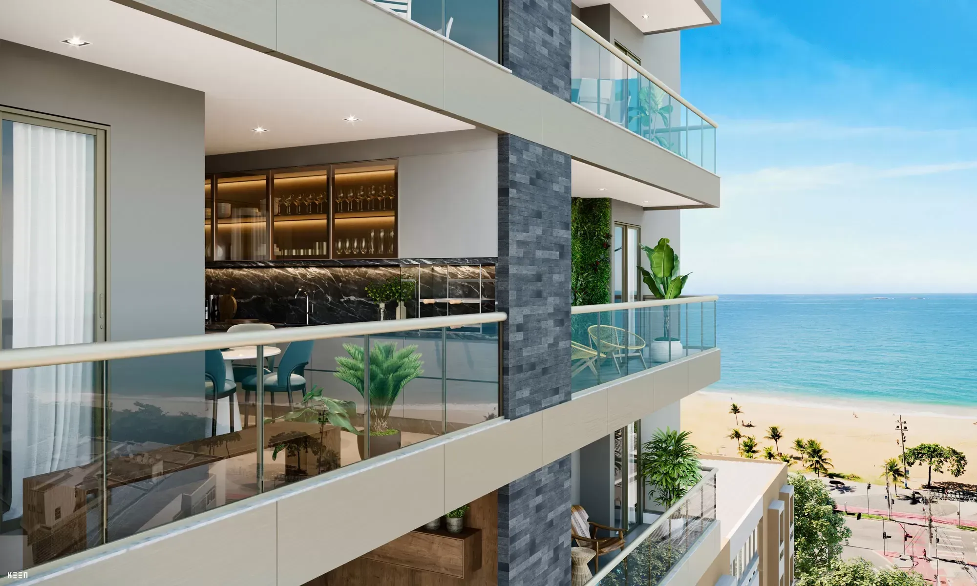 Perspectiva do Empreendimento - Ed. Antônio Carneiro Maia Apartamento Alto Padrão, Praia da Costa, Vila Velha/ES | Central de Vendas City House