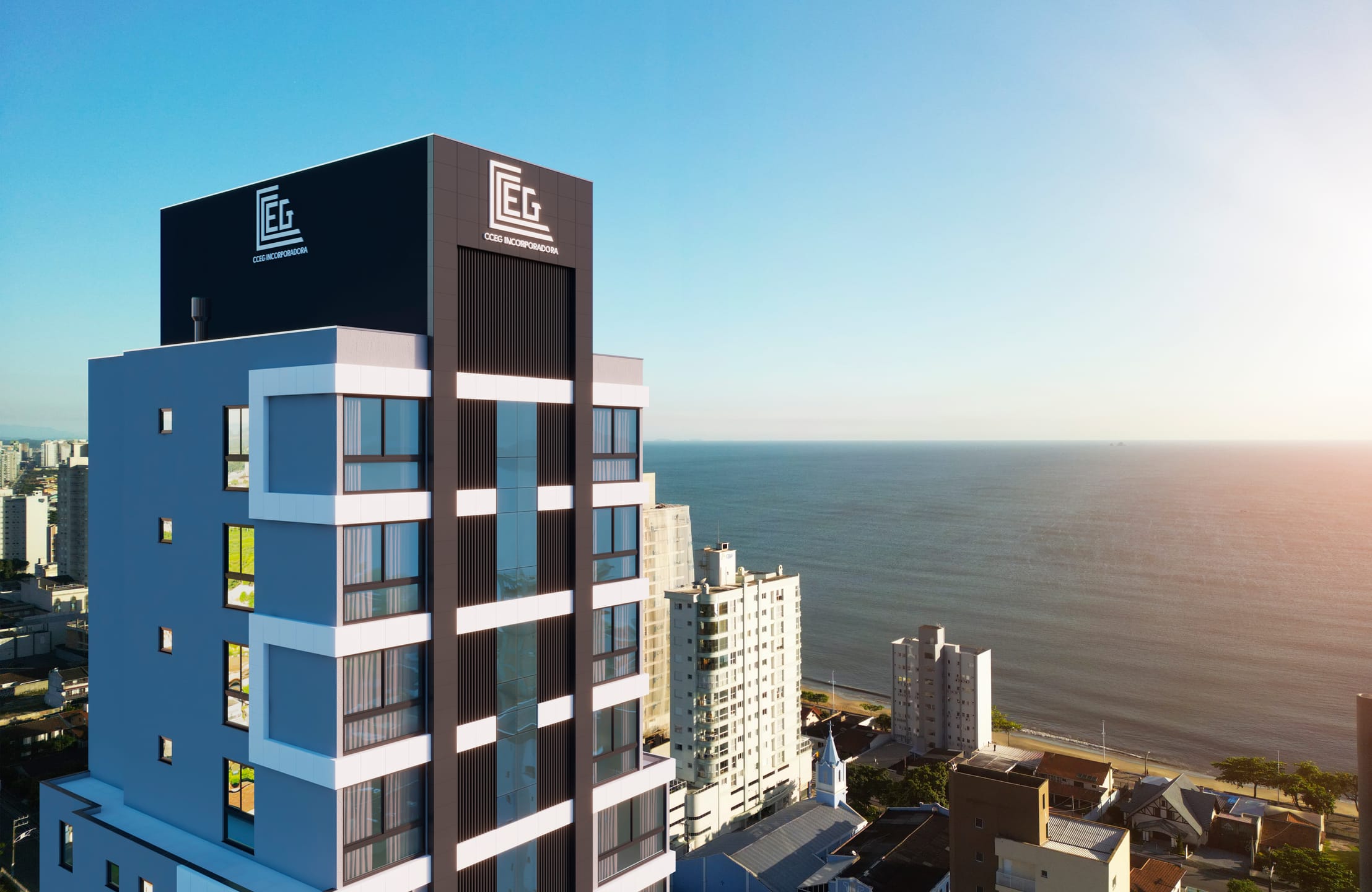 Perspectiva do Empreendimento - Esmeralda Residence, Apartamento com 2 ou 3 suítes no Centro de Piçarras, a 200m do Mar | Dicézar Imóveis