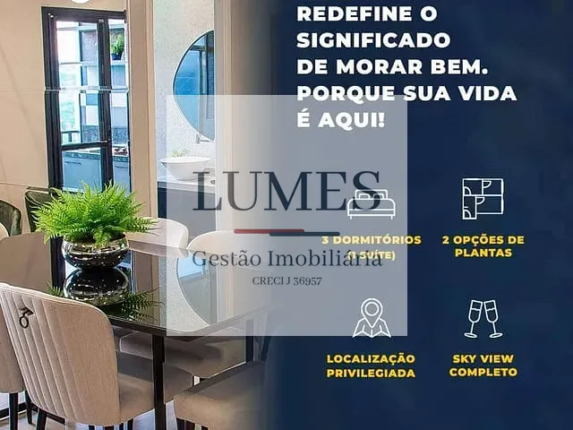 Apartamento 3 quartos e 2 banheiros, à venda, no bairro Residencial Dona Margarida em Santa Bárbara D'Oeste