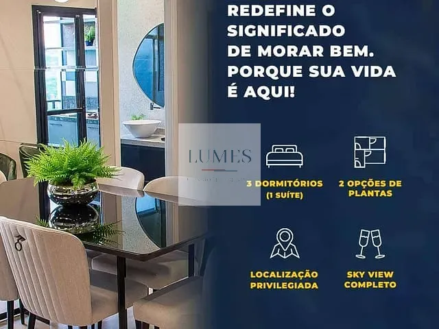 Apartamento 3 quartos e 2 banheiros, à venda, no bairro Residencial Dona Margarida em Santa Bárbara D'Oeste