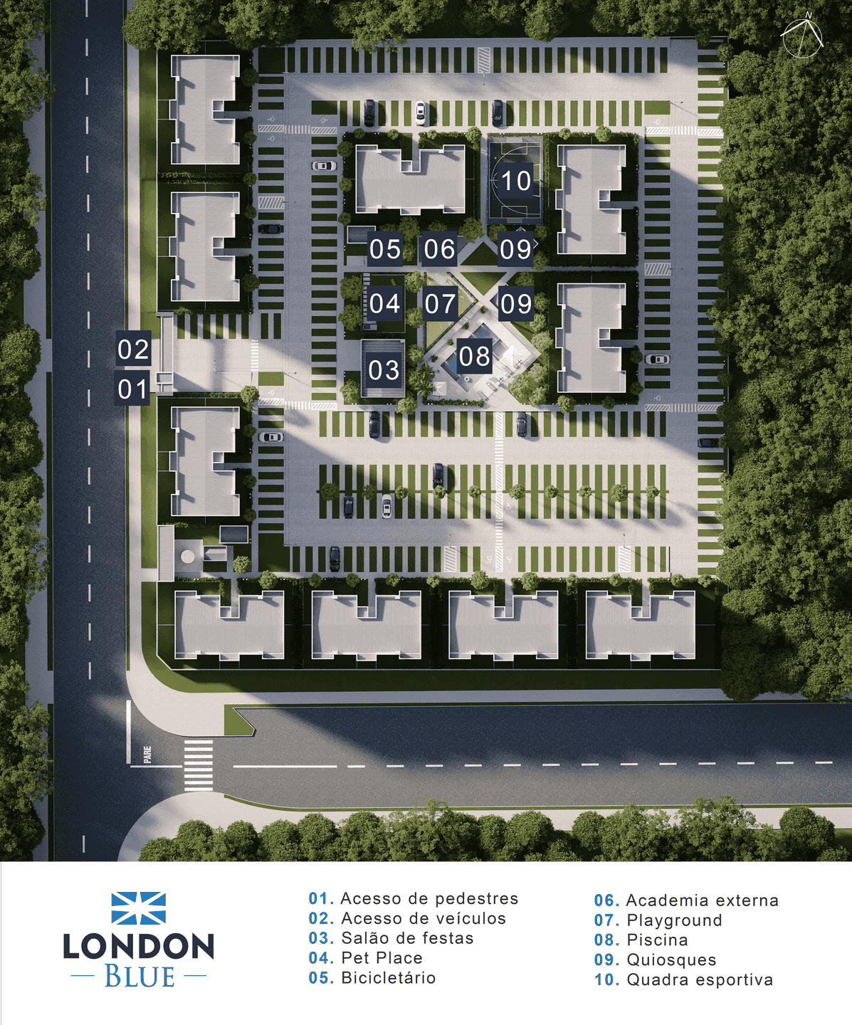 Perspectiva do Empreendimento - London Blue | Arndt Imóveis