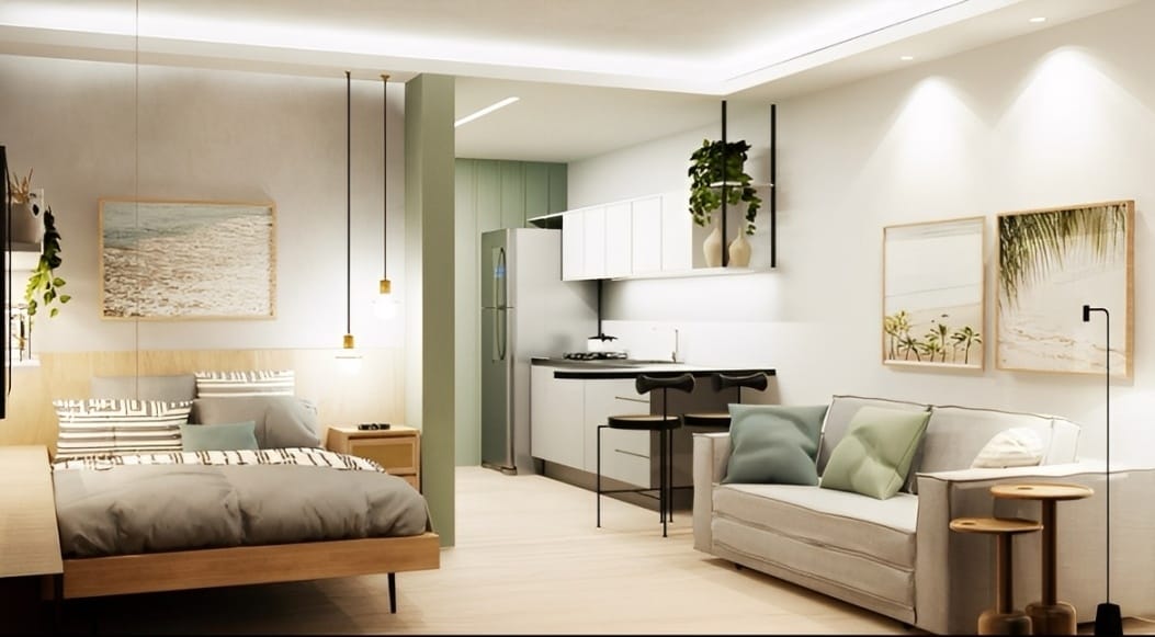 Perspectiva do Empreendimento - Barrinha Beach Studio - Lançamento Exclusivo de Studios no Recreio dos Bandeirantes, RJ | Martins Ferreira Imóveis