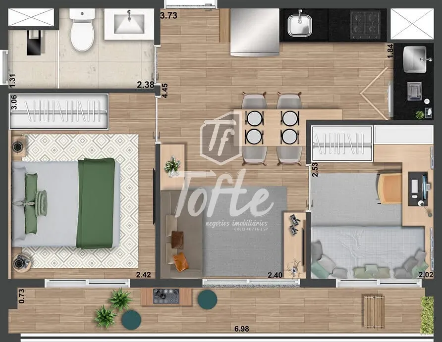 Apartamento, 2 quartos, 39 m² - Foto 23