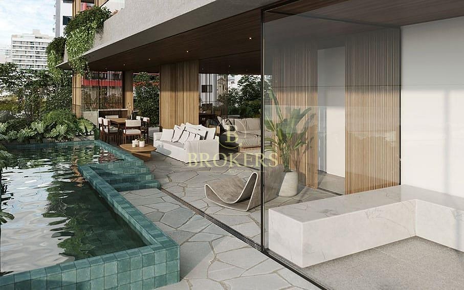 Último Unidade Apartamento Haus 34 Botafogo, Varanda com Piscina, 3 Vagas de Garagem