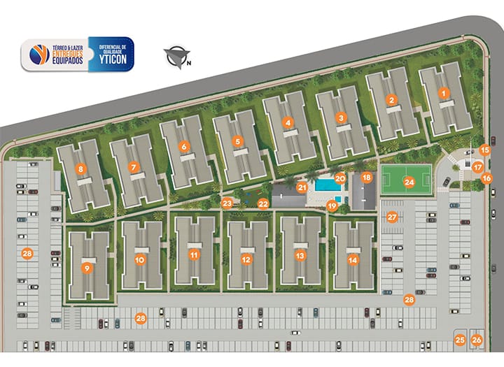 Perspectiva do Empreendimento - CONDOMÍNIO NORTE PARK RESIDENCE | YTICON | Arbo Imóveis