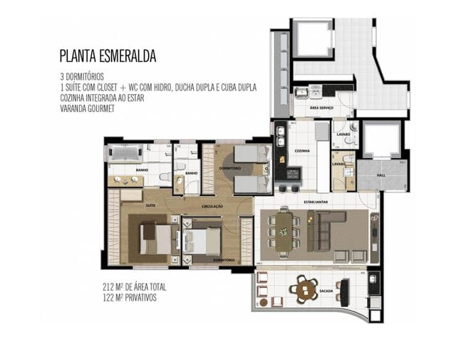 Empreendimento com 212m² 3 quartos e 2 banheiros, à venda, no bairro Gleba Fazenda Palhano em Londrina