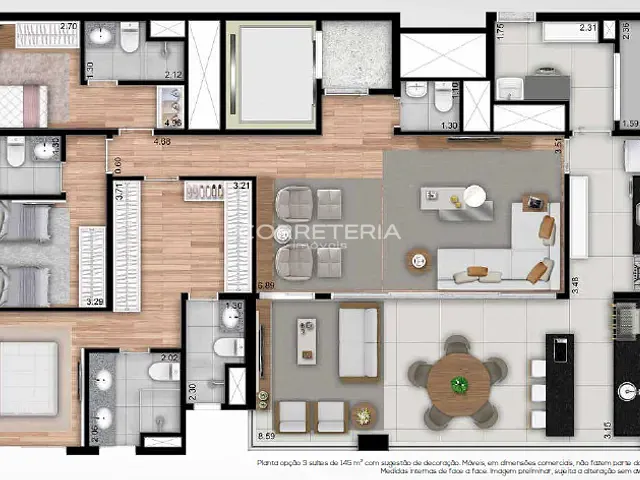 Apartamento 4 quartos e 5 banheiros, à venda, no bairro Ipiranga em São Paulo