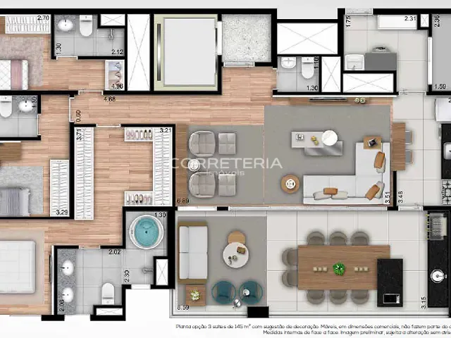 Apartamento 4 quartos e 5 banheiros, à venda, no bairro Ipiranga em São Paulo