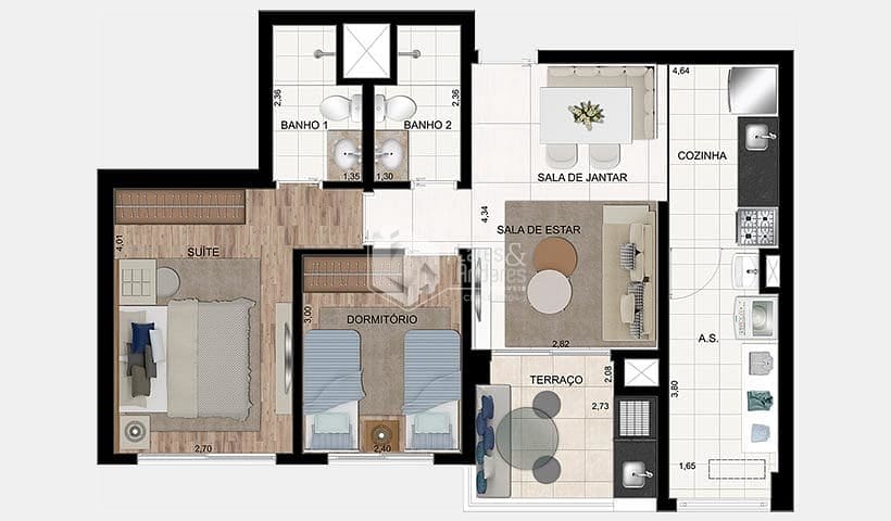 Apartamento, 2 quartos, 70 m² - Foto 22