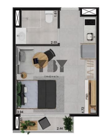 Apartamento à venda com 1 quarto, 24m² - Foto 18