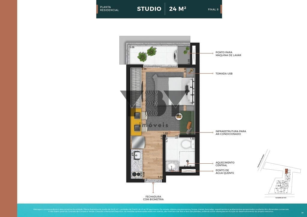 Apartamento, 1 quarto, 27 m² - Foto 21