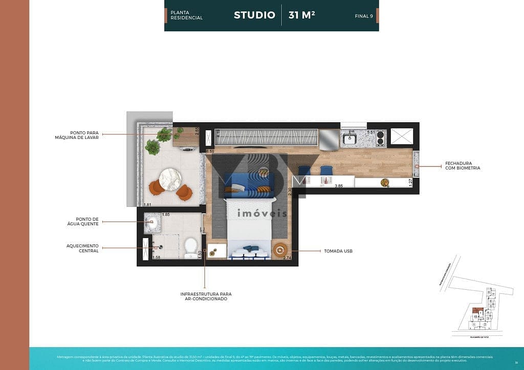 Apartamento, 1 quarto, 27 m² - Foto 26