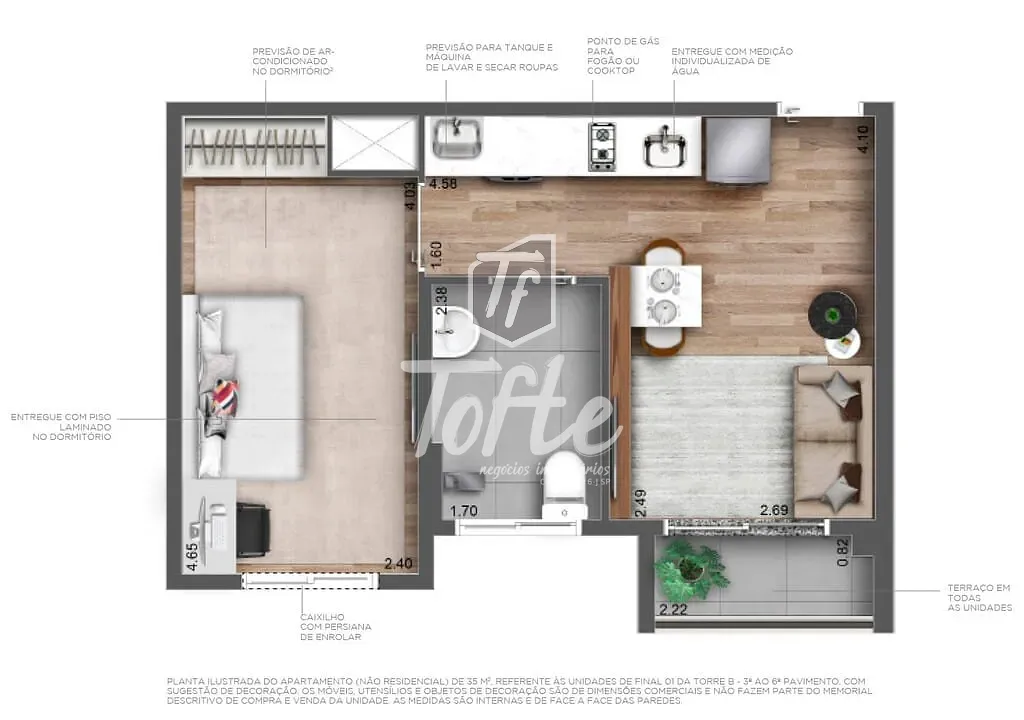 Apartamento, 1 quarto, 35 m² - Foto 11