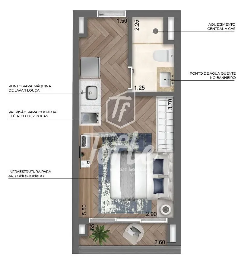 Apartamento, 1 quarto, 58 m² - Foto 14