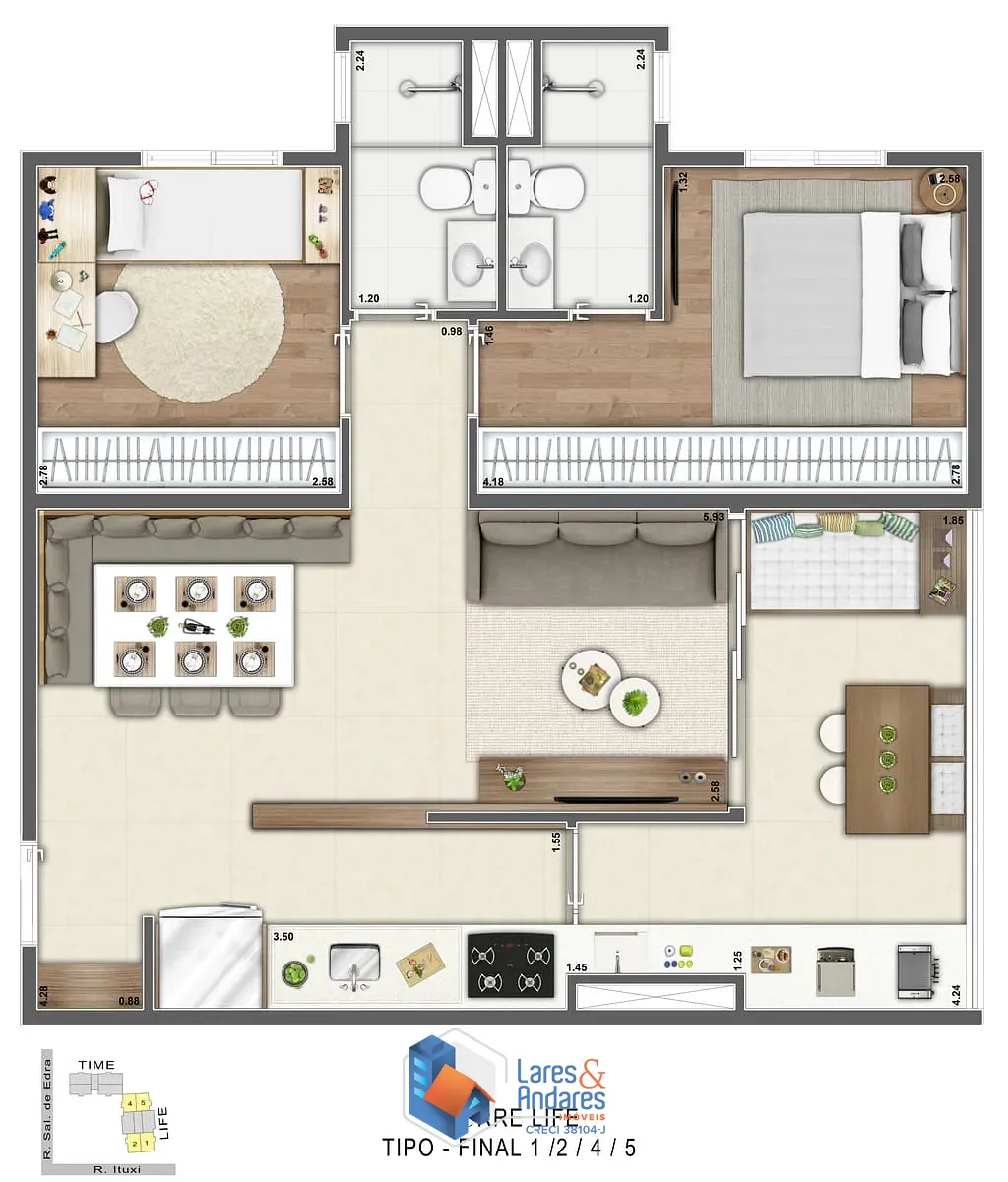 Apartamento, 2 quartos, 67 m² - Foto 21