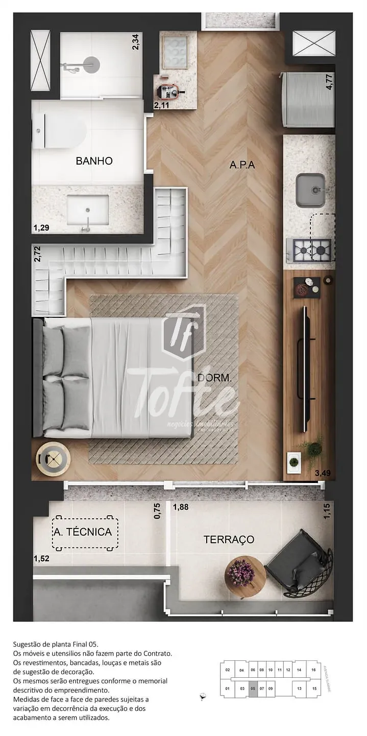 Apartamento, 1 quarto, 45 m² - Foto 25