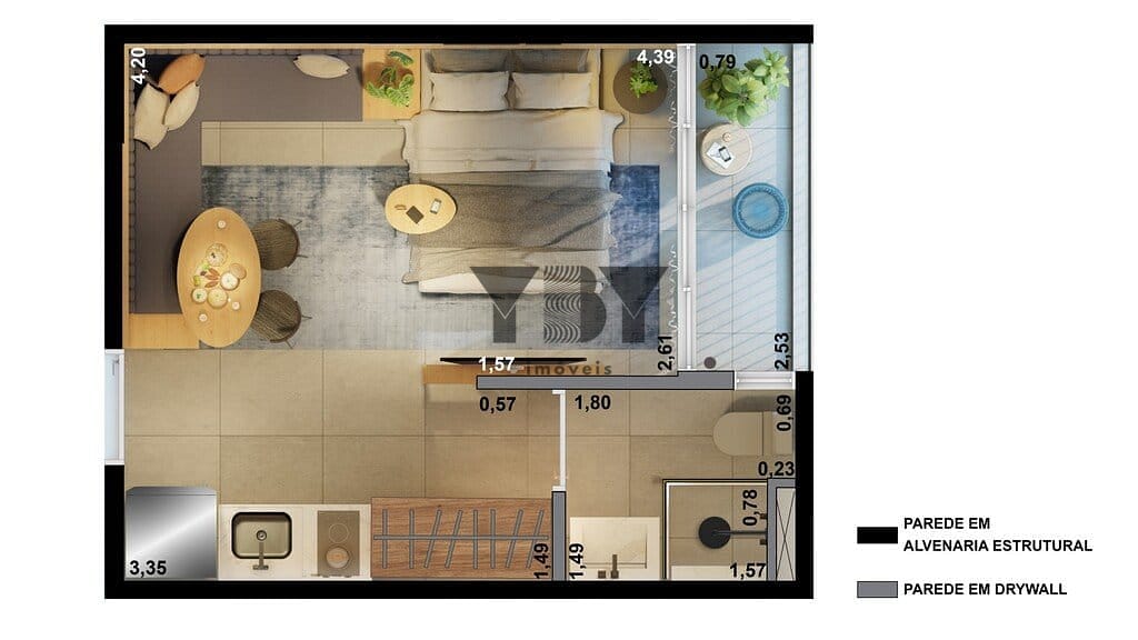 Apartamento, 1 quarto, 41 m² - Foto 20