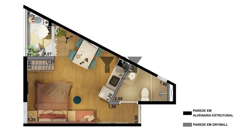 Apartamento, 1 quarto, 41 m² - Foto 21