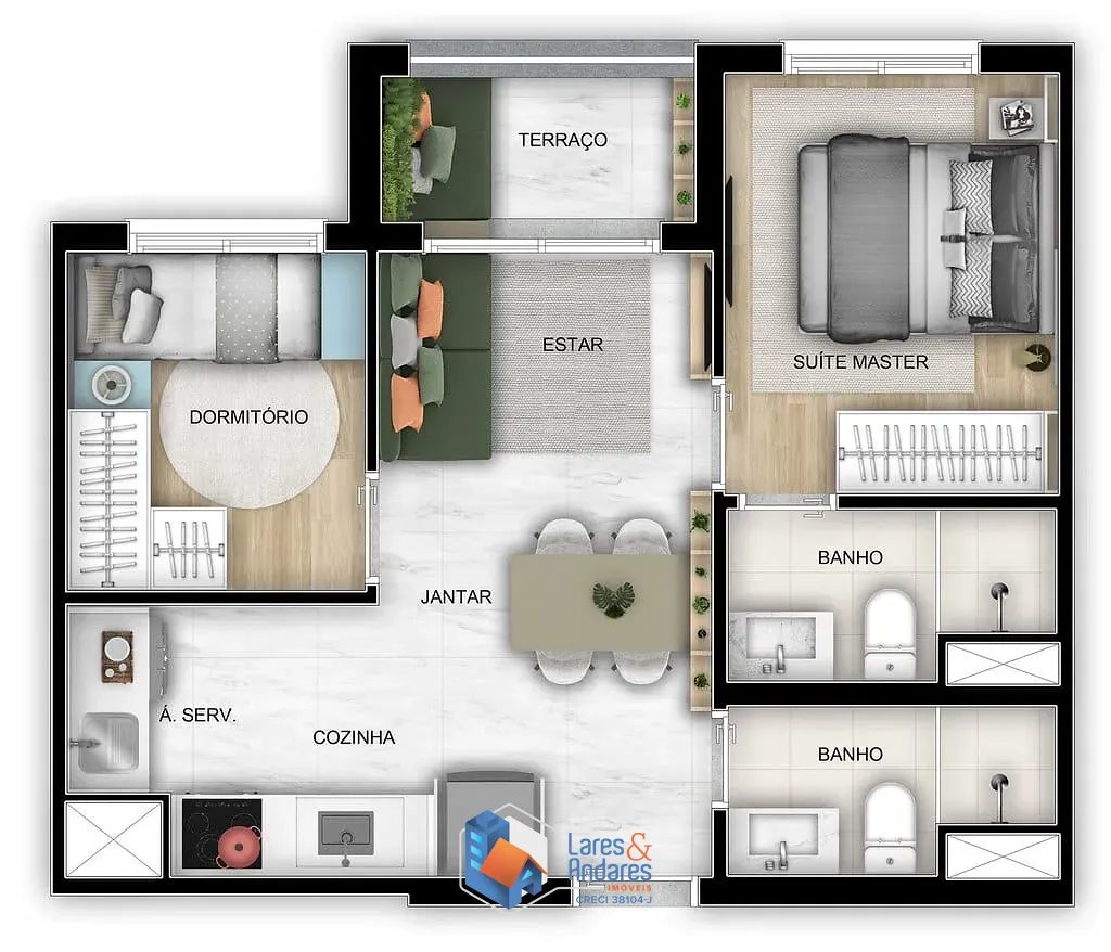 Apartamento, 2 quartos, 42 m² - Foto 31