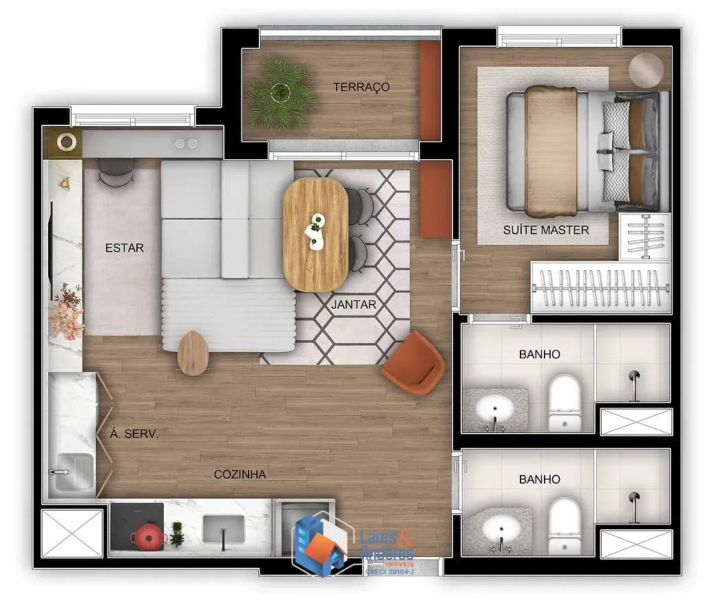 Apartamento, 2 quartos, 42 m² - Foto 32